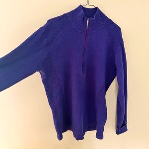 Eddie Bauer purple half-zip Sweater